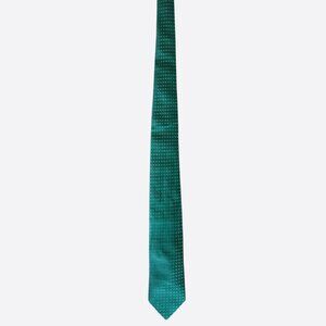 Hermes Green Tiny H Logo Silk Tie